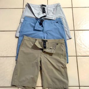 3 pair bundle Travis Matthews shorts size 34